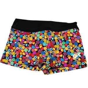 GK Elite Cheer Shorts With Smiley Fruit & Heart Print AS Nylon/Spandex